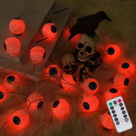 Red Battery Operated 8 Modes Fairy Lights with Remote 16.4ft Waterproof Halloween Lights Decor for Outdoor Indoor Party 30 LED Halloween Decoration Skull String Lights Red Battery Operated 8 Modes Fairy Lights with Remote 16.4ft Waterproof Halloween Lights Decor for Outdoor Indoor Party 30 LED Halloween Decoration Skull String Lights